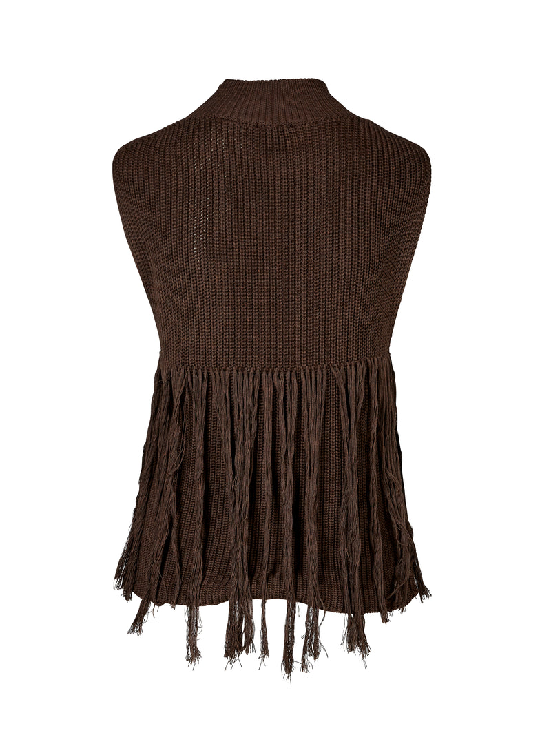 NÜ VIRNA knit vest Vests 224 Dark Brown