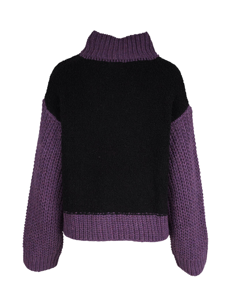 NÜ XELA knit sweater Knit Black mix