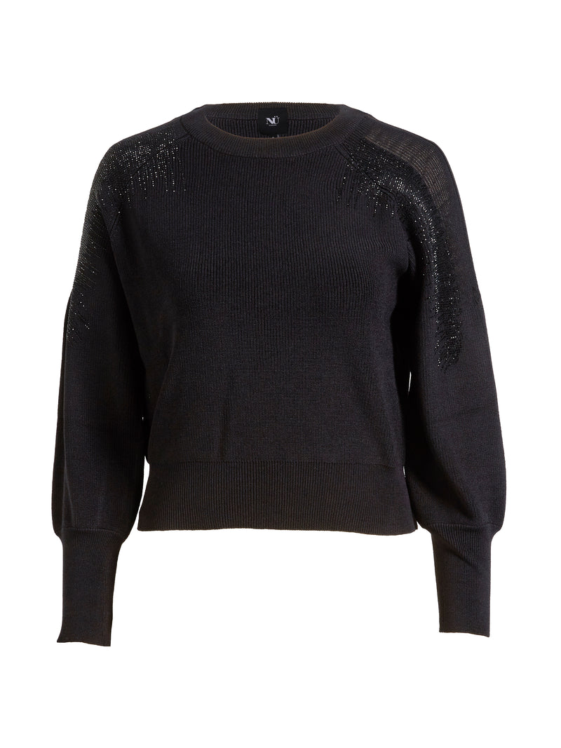 NÜ XIAO knit sweater Blouses Black