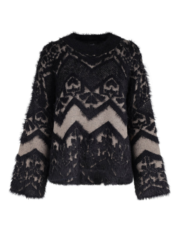 NÜ XIU knitted sweater Knit Black mix