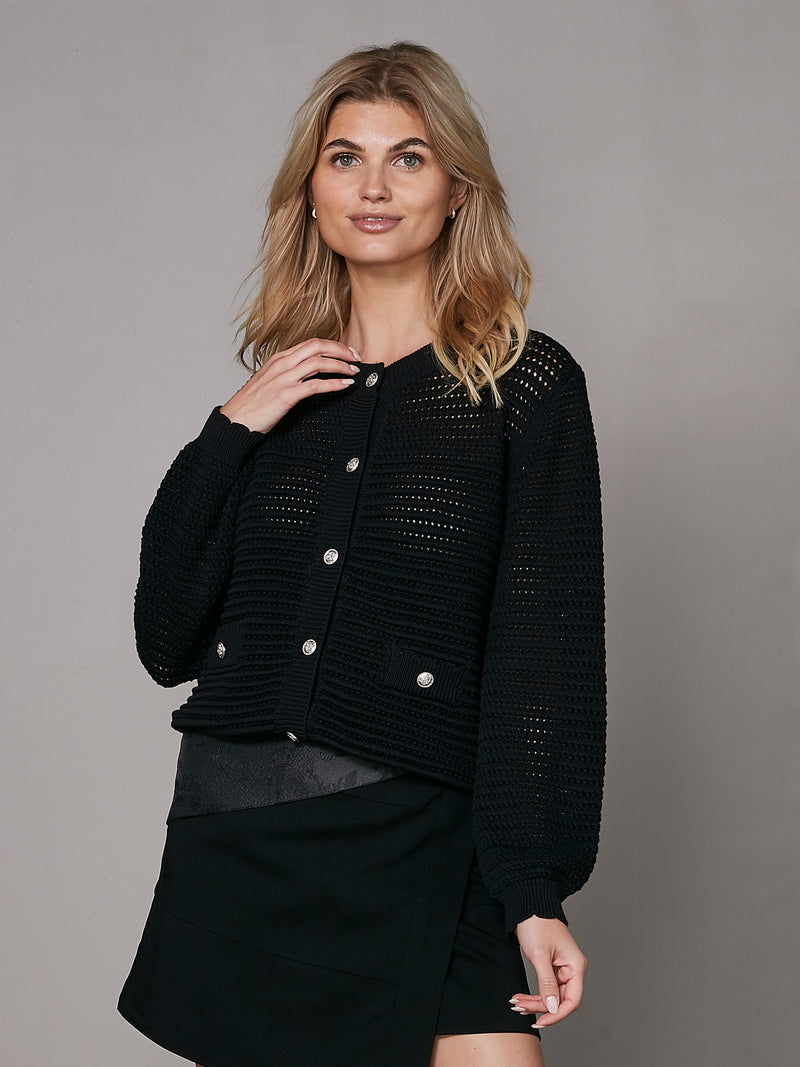 NÜ YAMIT knit blouse Blouses Black