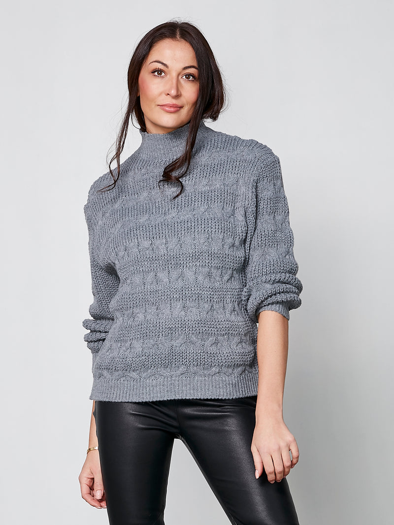 NÜ YASMIN knit sweater Blouses 901 Grey