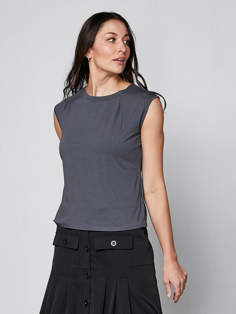 NÜ YASMI top Tops and T-shirts 987 dark grey