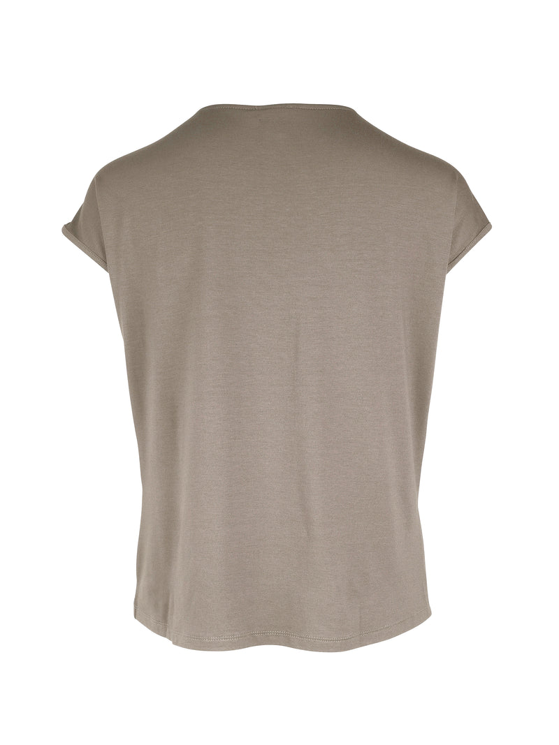 NÜ YASMI v-neck t-shirt Tops and T-shirts 230 Mud