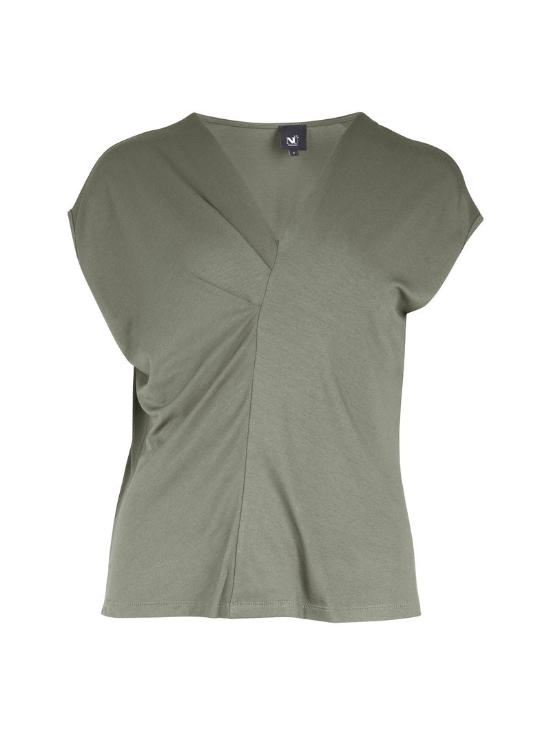 NÜ YASMI v-neck t-shirt Tops and T-shirts 316 Olive