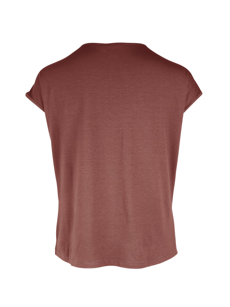 NÜ YASMI v-neck t-shirt Tops and T-shirts 685 Berry red