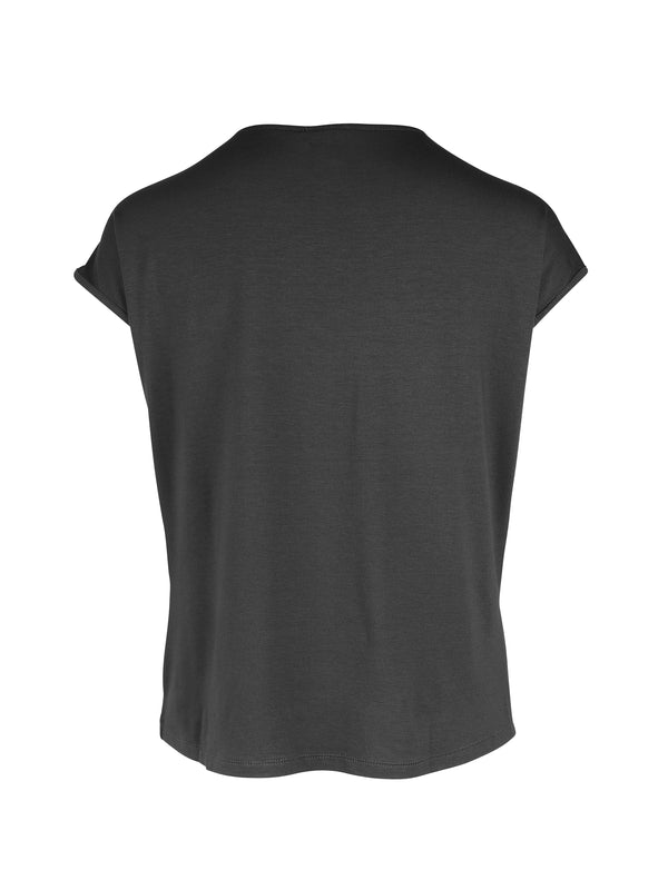 NÜ YASMI v-neck t-shirt Tops and T-shirts Black