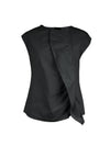 NÜ YELDA draped top Blouses Black