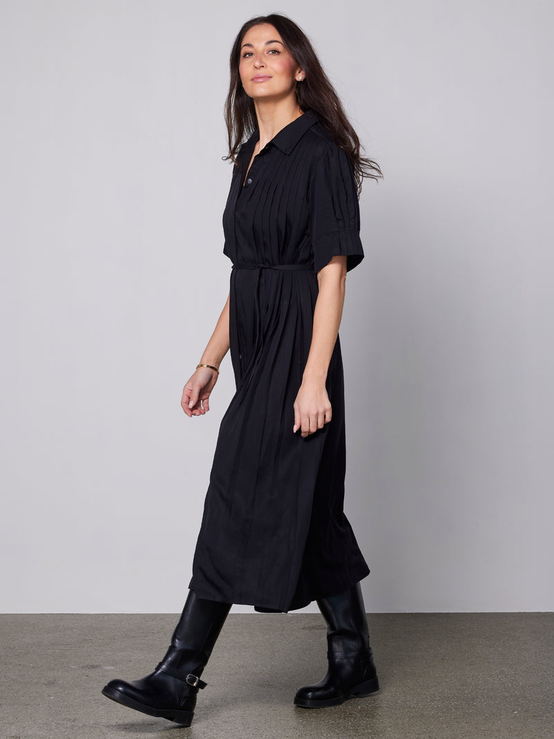 NÜ YMKE pleated dress Dresses Black