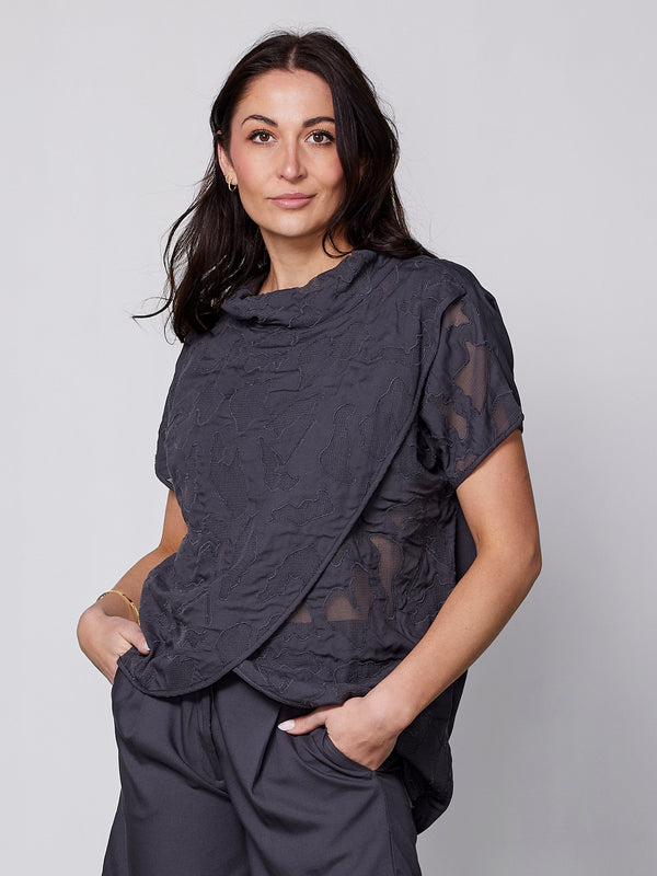 NÜ ZAYA top Tops and T-shirts 987 dark grey
