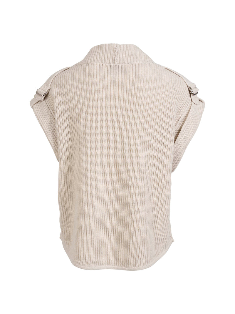 NÜ ZINDY knit blouse Blouses 112 Bone
