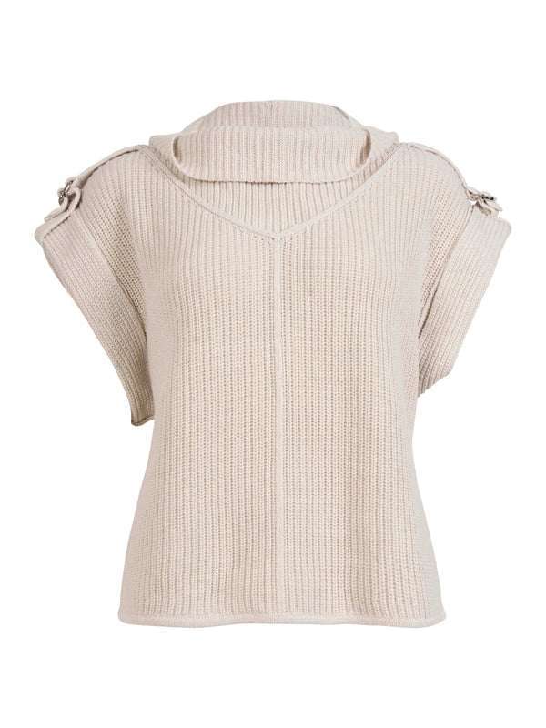 NÜ ZINDY knit blouse Blouses 112 Bone